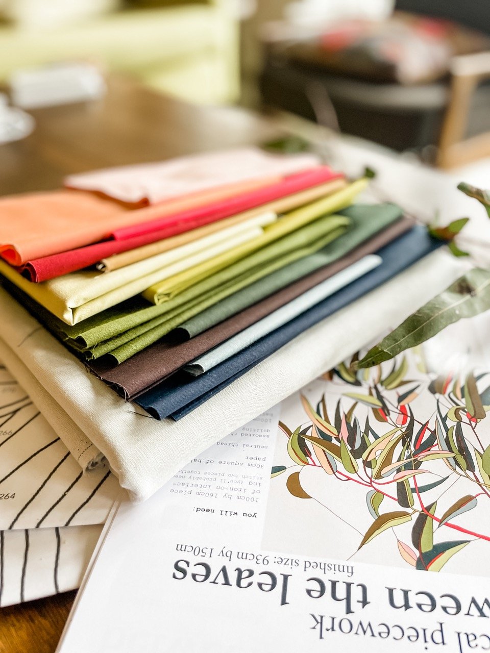 Between the Leaves Quilt Pattern and Kit BUNDLE