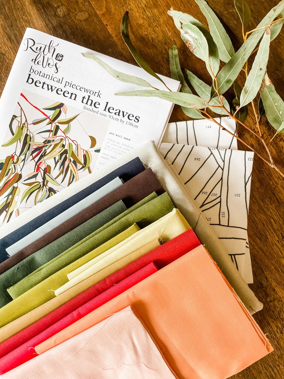 Between the Leaves Quilt Pattern and Kit BUNDLE