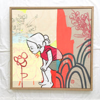Consider the Lilies: textile artwork 80cm by 80cm - Ruth de Vos: Art