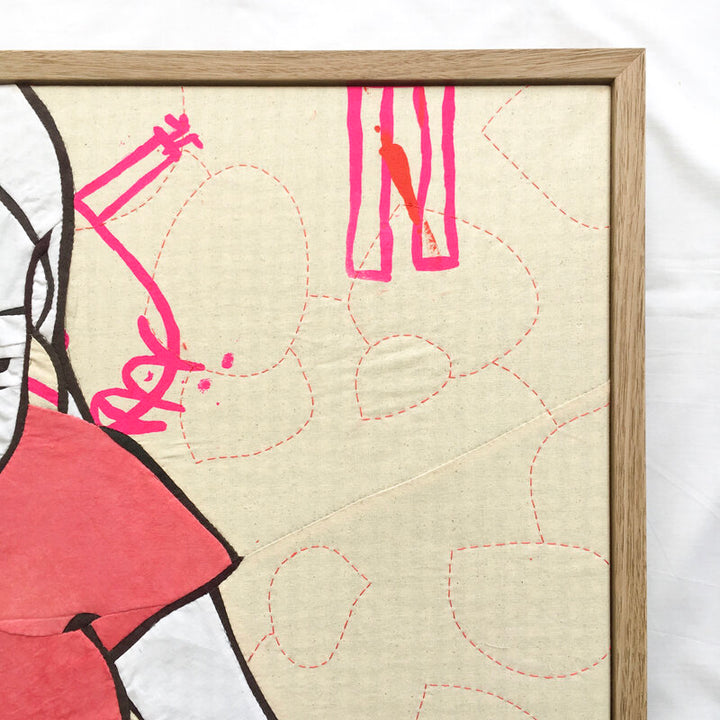 Do You See Me, Mumma?: textile artwork 80cm by 80cm
