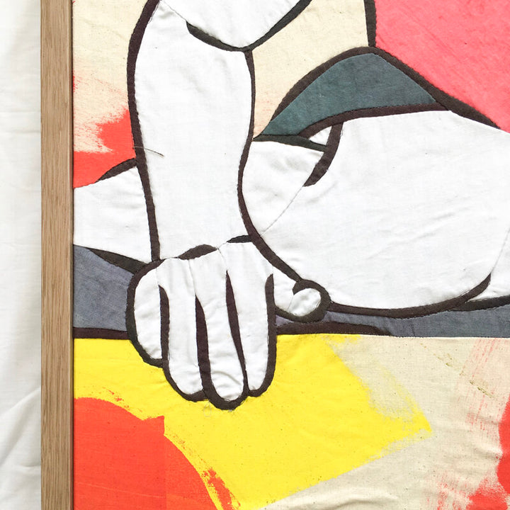 Do You See Me, Mumma?: textile artwork 80cm by 80cm