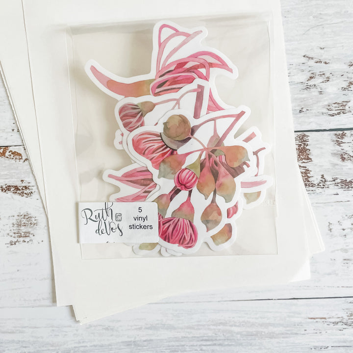 Eucalyptus Stickers (transparent) (pack of 5)
