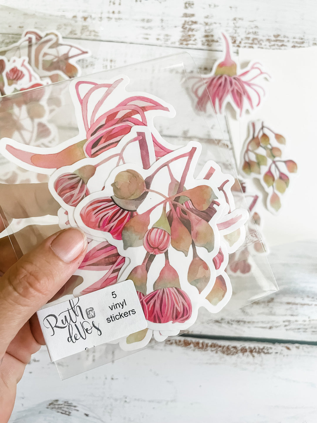Eucalyptus Stickers (transparent) (pack of 5)