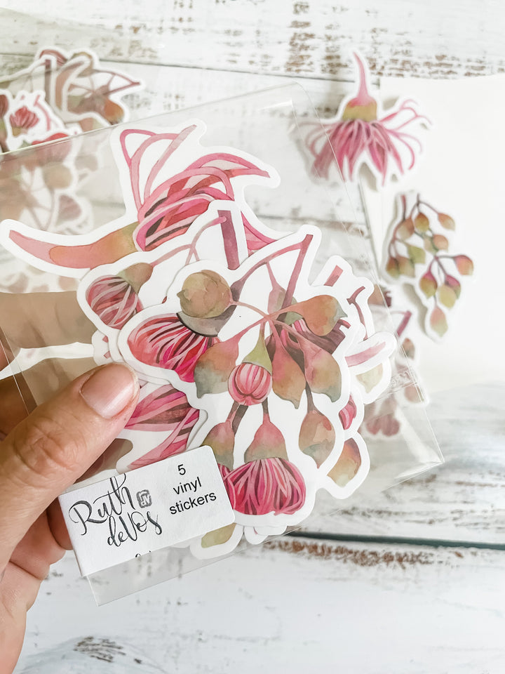 Eucalyptus Stickers (transparent) (pack of 5)