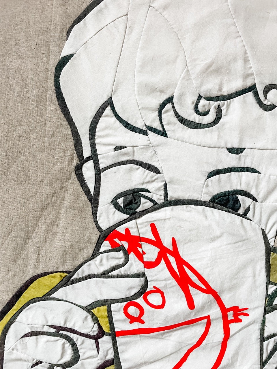 Everything's Better With Hot Chocolate: a textile artwork
