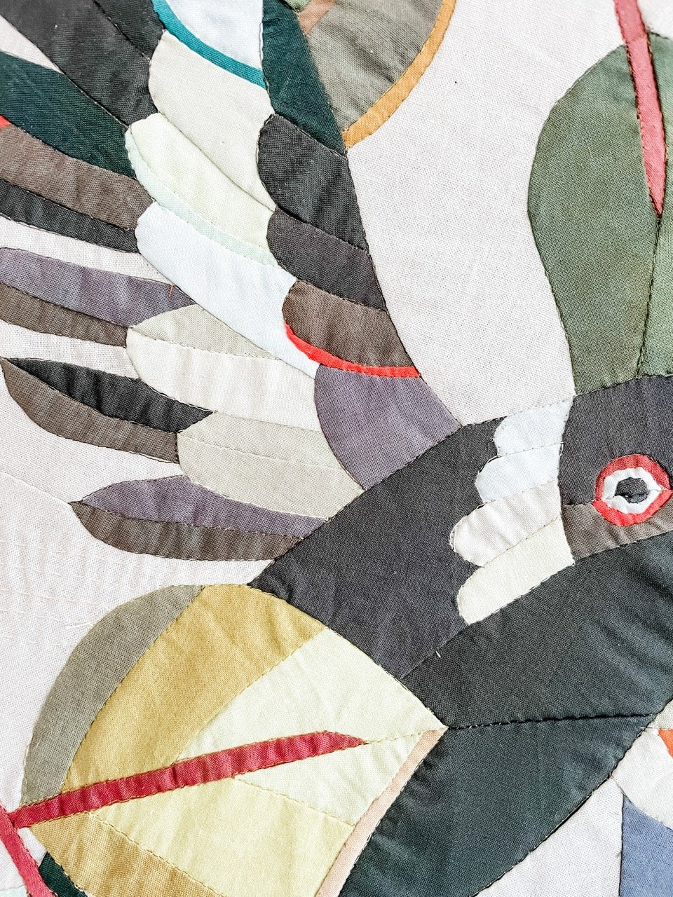 Flight: an original textile magpie artwork