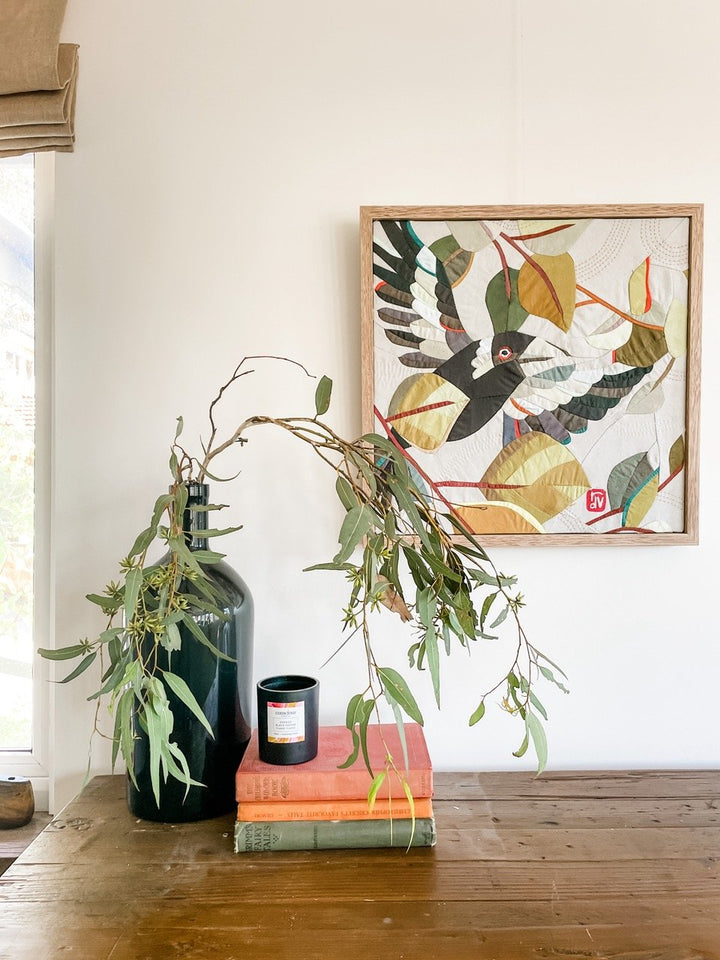 Flight: an original textile magpie artwork