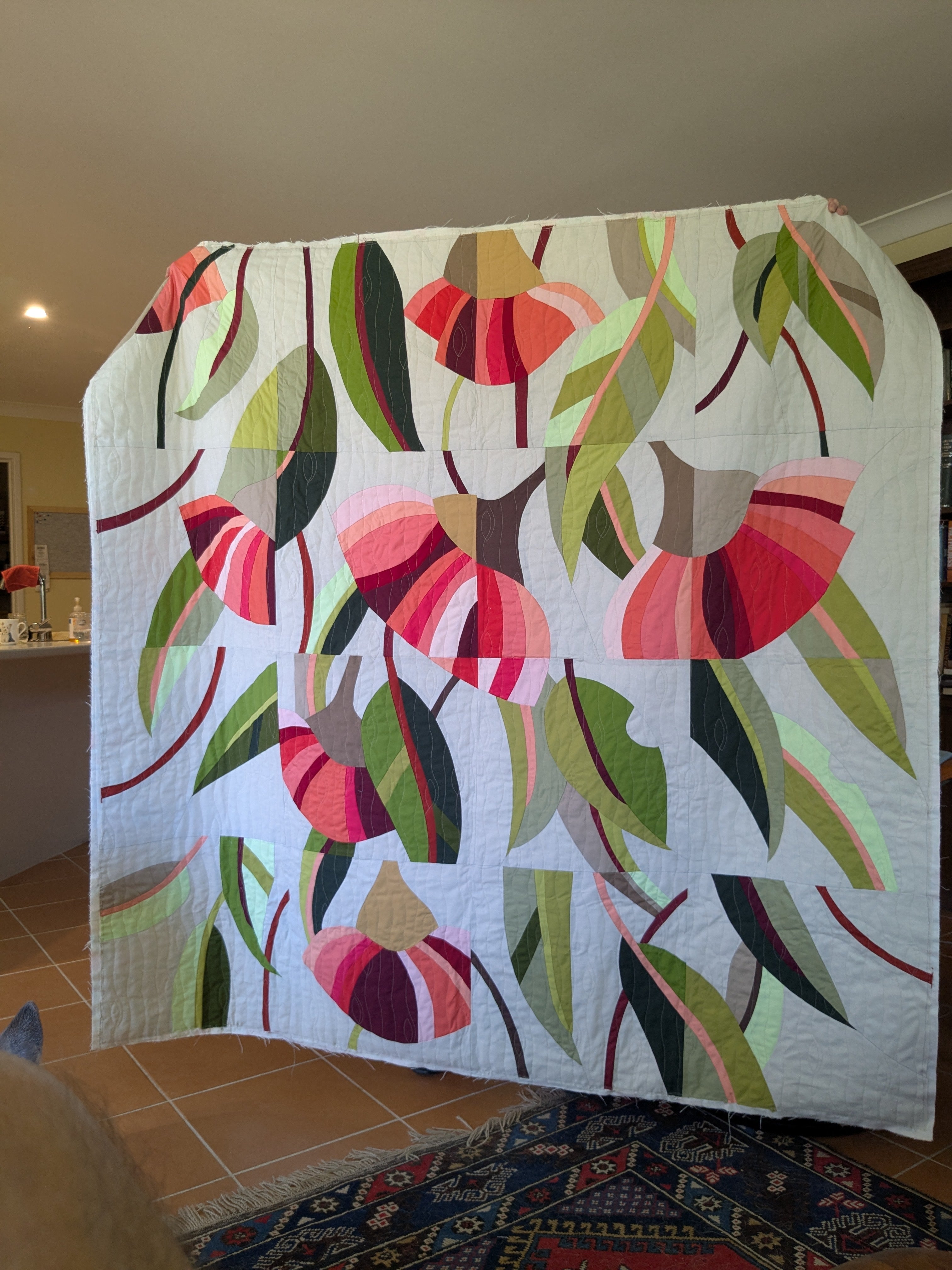 Botanic Quilt Flowering Gum Quilt Pattern: a botanical piecework quilt – Ruth de Vos: Art