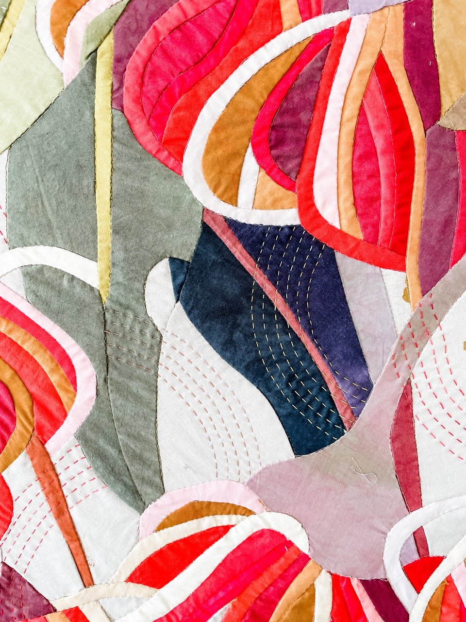 He Makes the Clouds His Chariot: a botanical textile artwork