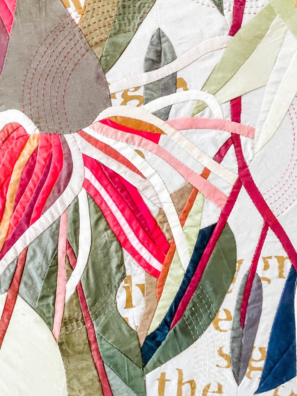 He Makes Springs Gush Forth: a botanical textile artwork