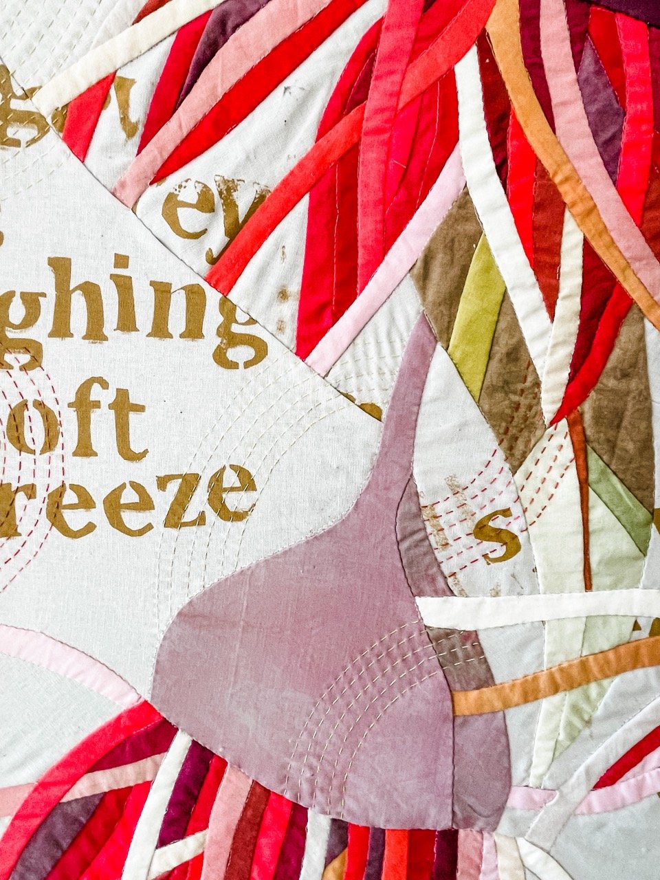 He Makes Springs Gush Forth: a botanical textile artwork