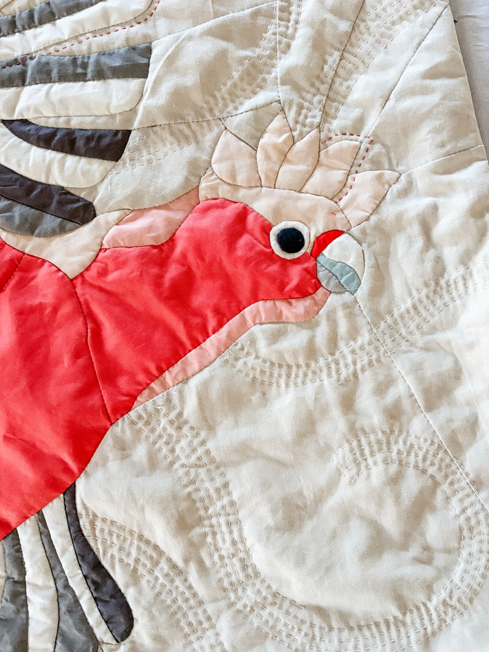 Pink and Grey Galah Quilt Pattern