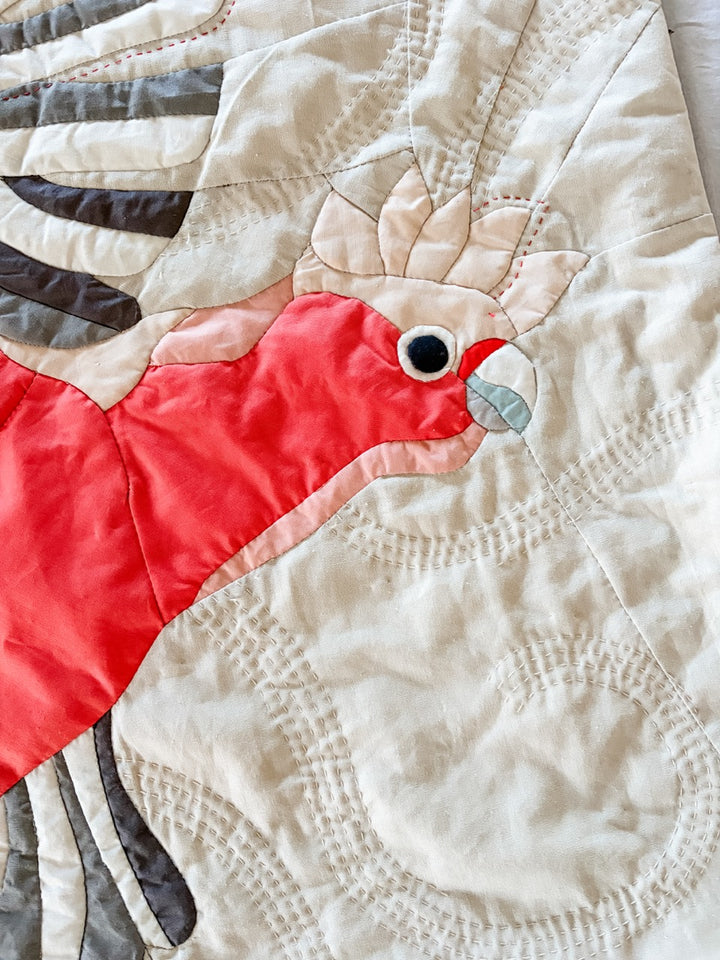 Pink and Grey Galah Quilt Pattern