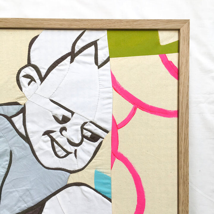In All The Little Things: textile artwork 80cm by 80cm
