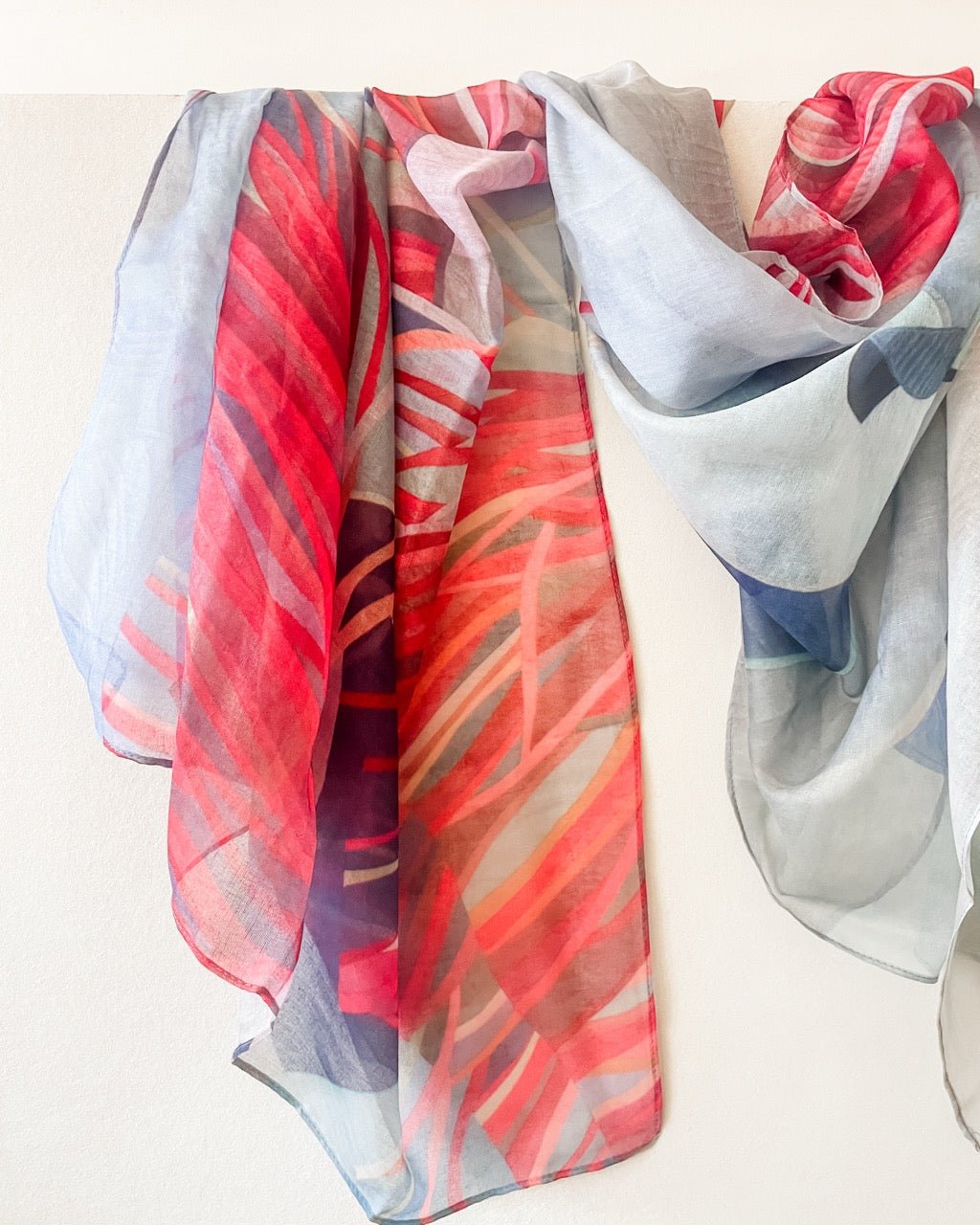 'Macrocarpa' cotton voile artisan scarf – Ruth de Vos: Art