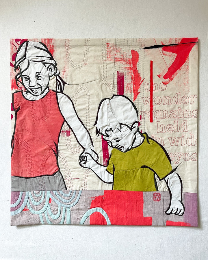 They Sing Among the Branches: a textile artwork