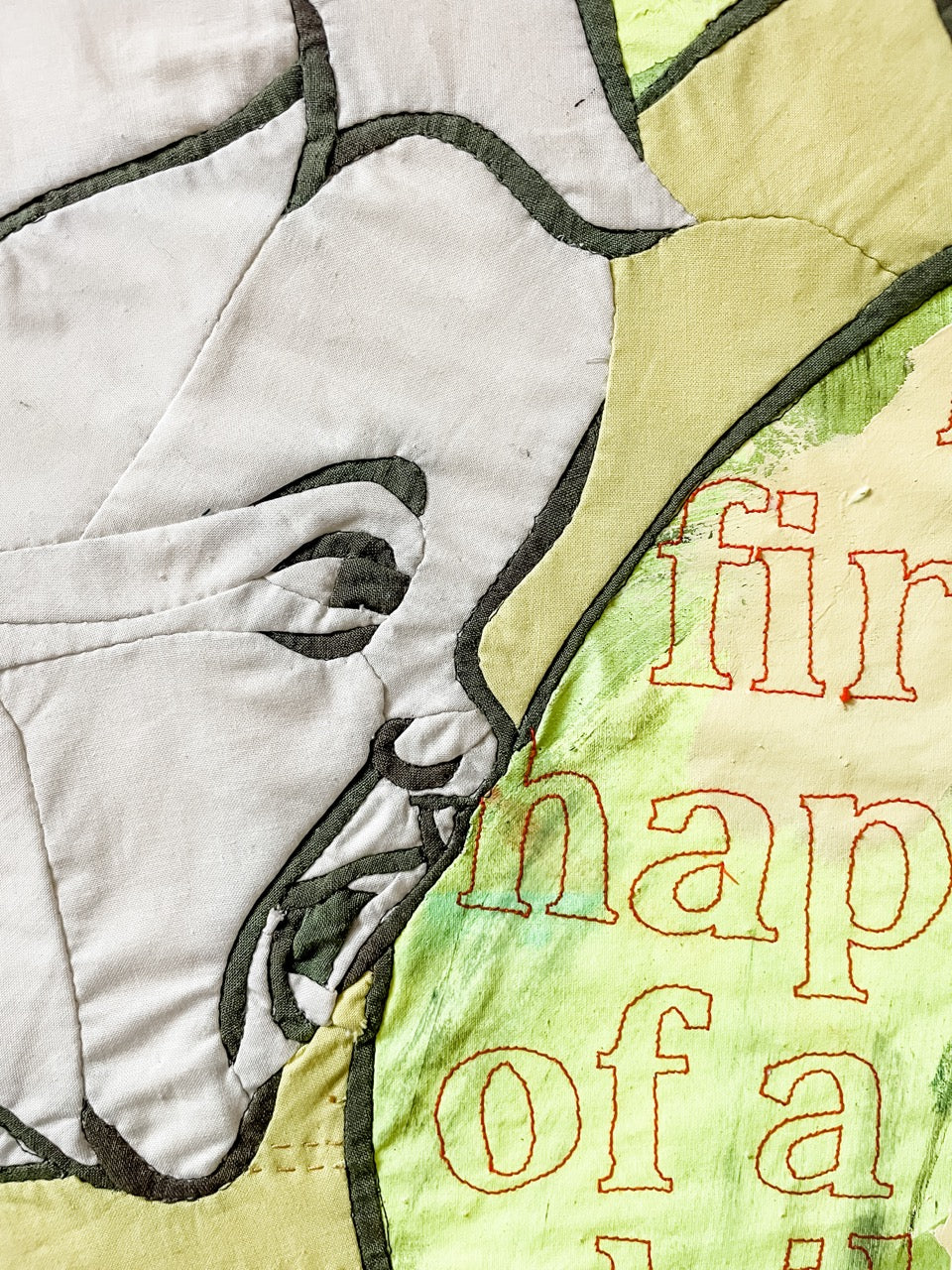 Shouted for Joy: a textile artwork