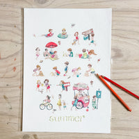 'Summer' art print - Ruth de Vos: Art