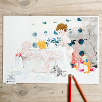 'The Bubbles in My Bubble Bath' art print - Ruth de Vos: Art