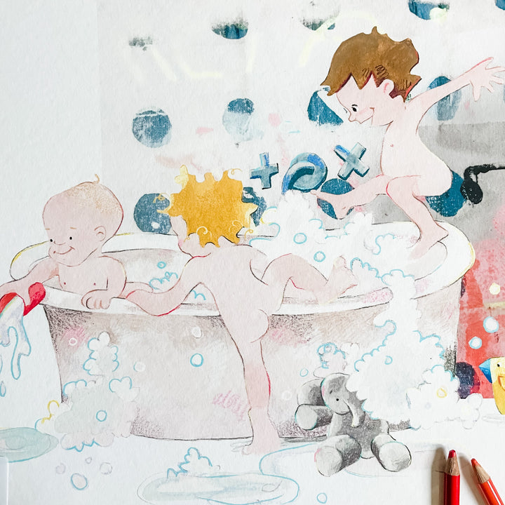 'The Bubbles in My Bubble Bath' art print