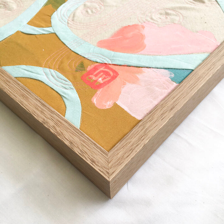 The Drops of Dew: textile artwork 80cm by 80cm