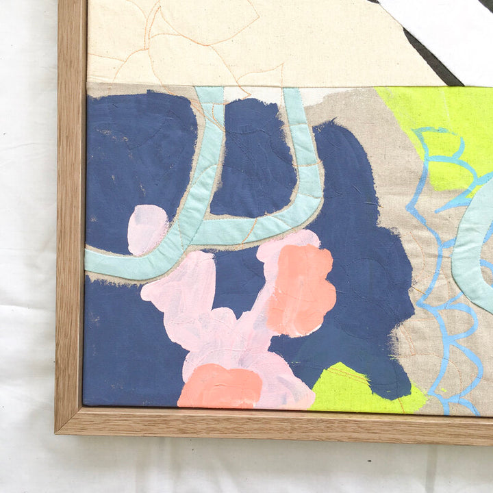 The Drops of Dew: textile artwork 80cm by 80cm