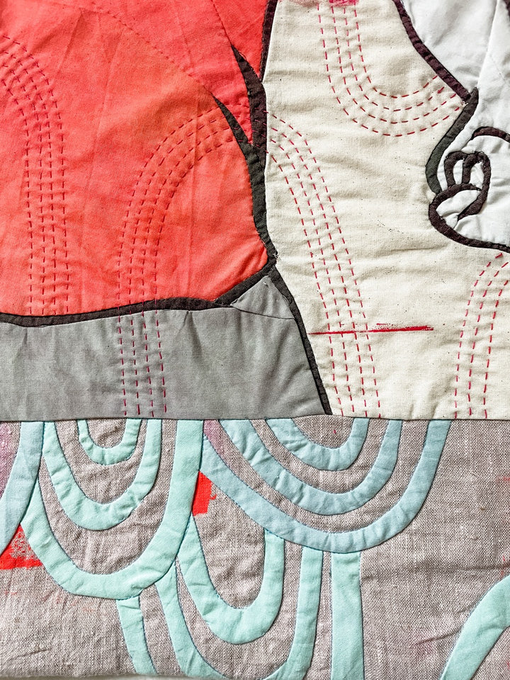 They Sing Among the Branches: a textile artwork